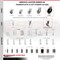 Service Caster 5 Inch Thermoplastic Wheel 1-5/8 Inch Expanding Stem Caster Set with 2 Brakes SCC-EX05S510-TPRS-158-2-SLB-2 - alternate 1